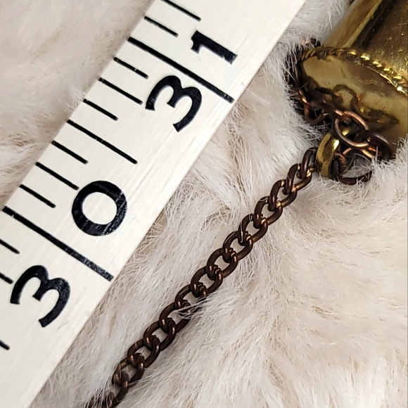 Red Mosaic Horn Pendant Necklace - Picture 6 of 6